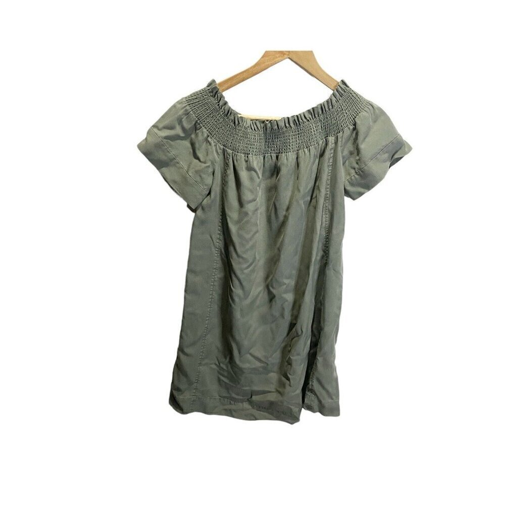 VINEYARD VINES DRESS Madison Off The Shoulder Garment Dyed GREEN SIZE XS